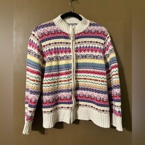 Tiara International, Vintage Zip Cardigan Sweater, Relaxed Fit, Medium
